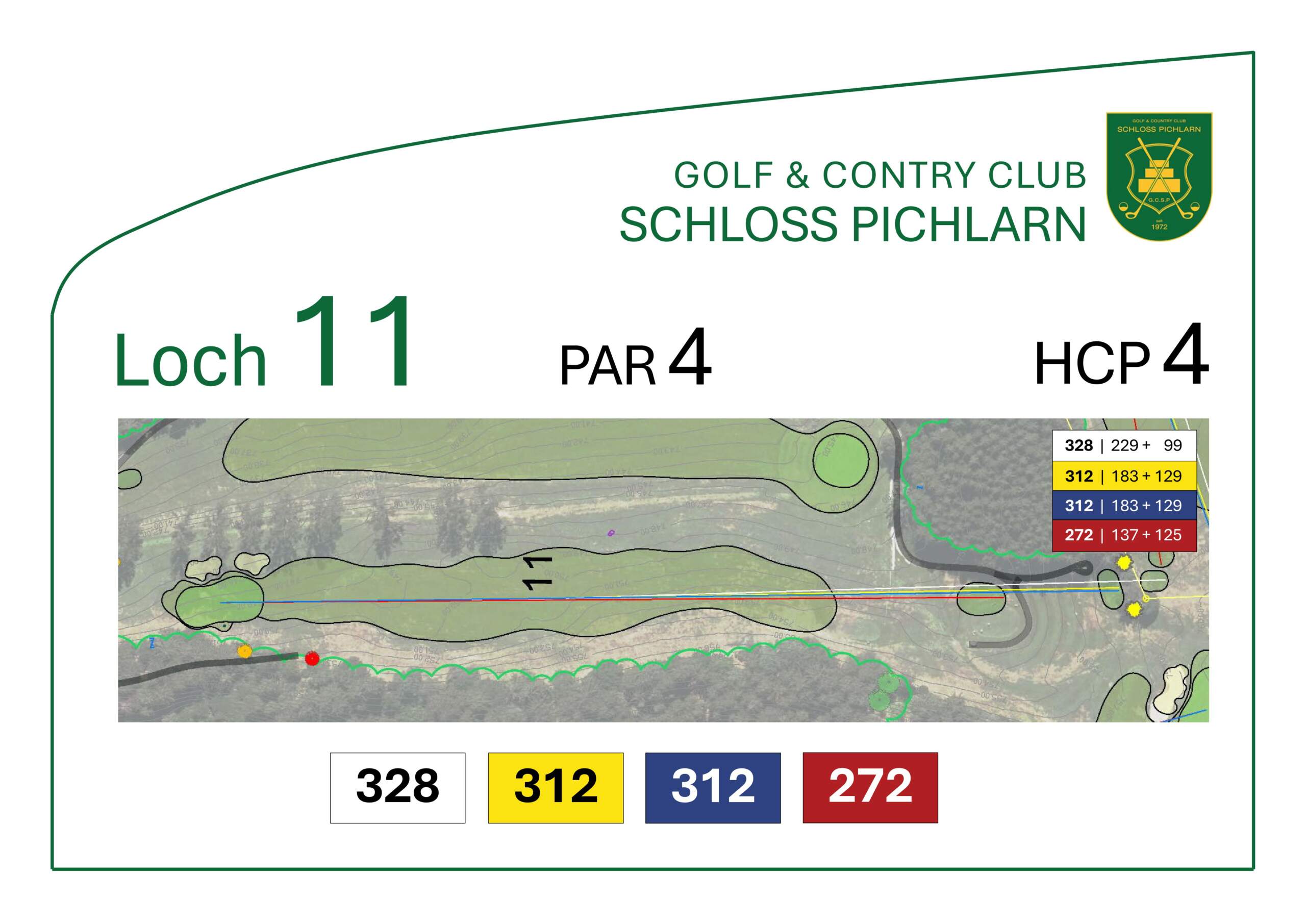 Loch 11 Birdiebook GCC Schloss Pichlarn