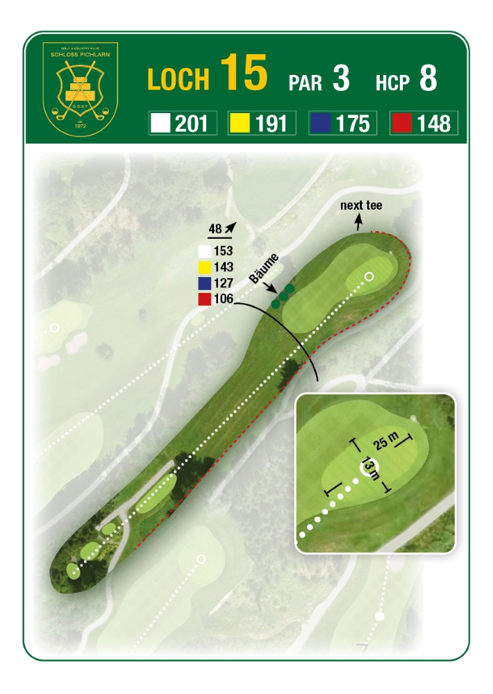 Grafik: GCC Schloss Pichlarn Loch 15
